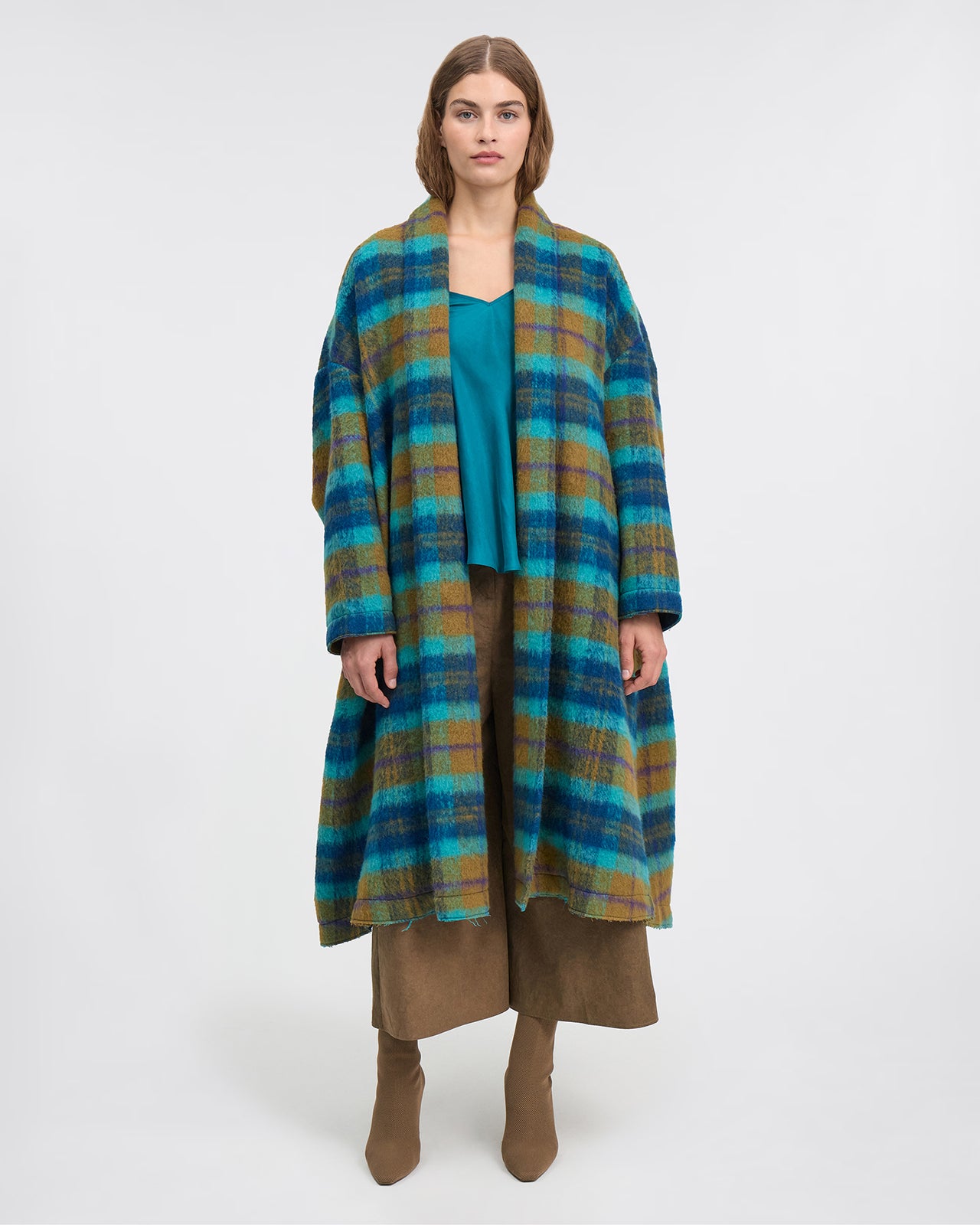 Manteau en tartan et étoffes de laines mélangées : Manteaux & vestes Mes Demoiselles - Image 1
