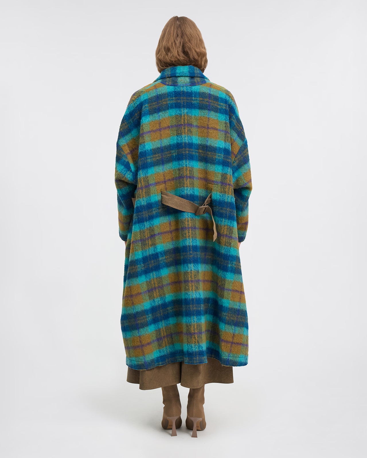 Manteau en tartan et étoffes de laines mélangées : Manteaux & vestes Mes Demoiselles - Image 3