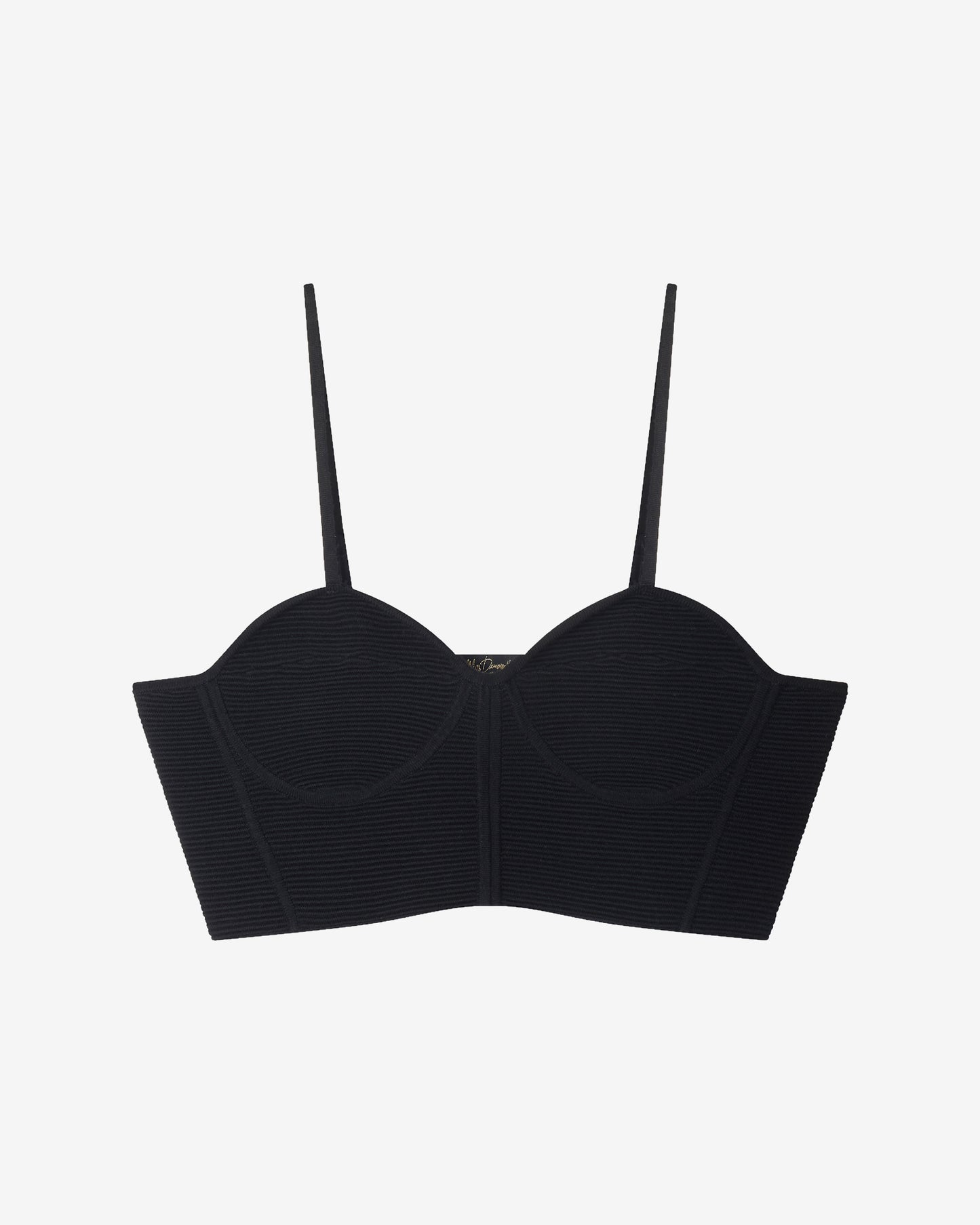 Top Blond - Noir : Brassière en maille stretch noire Mes Demoiselles