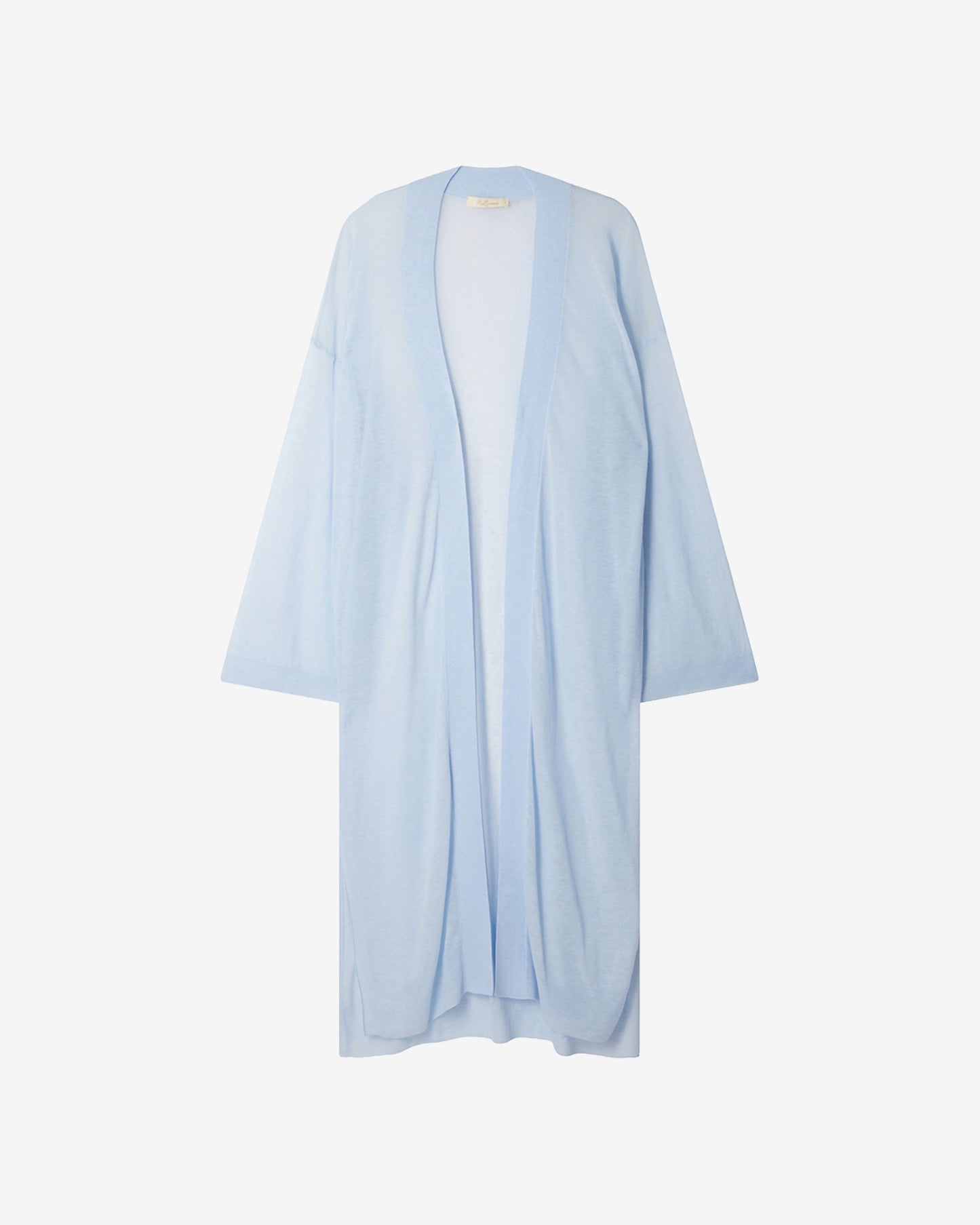 Cardigan Smokey - Bleu Ciel : Long cardigan en maille superfine bleu ciel Mes Demoiselles