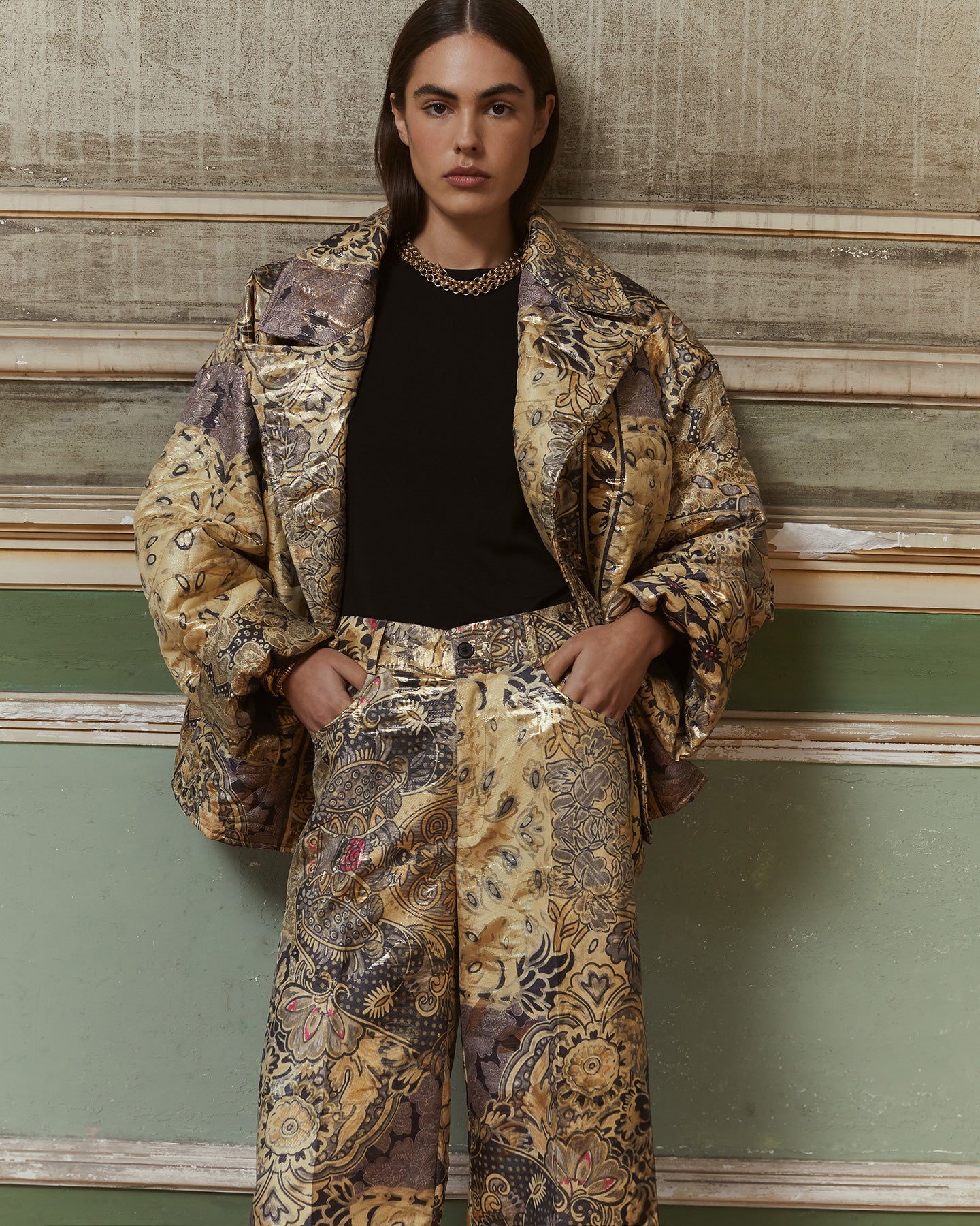 Jacket Brigitte - Gold Flowers