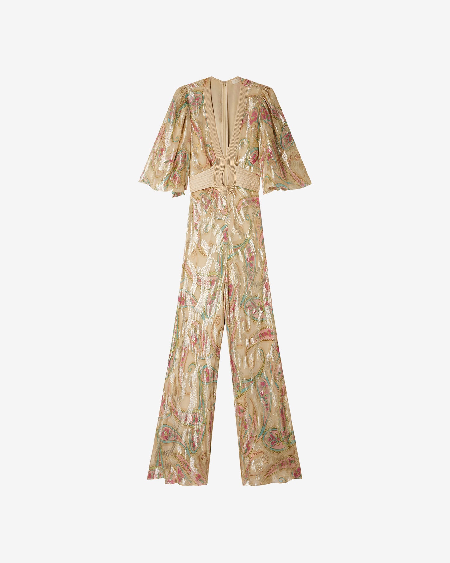 Combinaison Flavie - Jaune : Combinaison pantalon en viscose lurex doré Mes Demoiselles