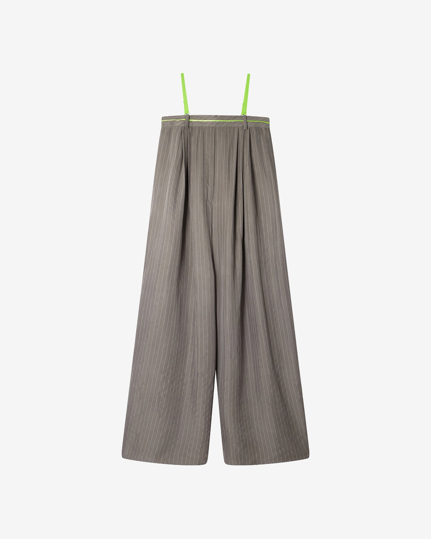 Combinaison Milla - Gris : Combinaison pantalon taupe aux fines rayures borsalino Mes Demoiselles