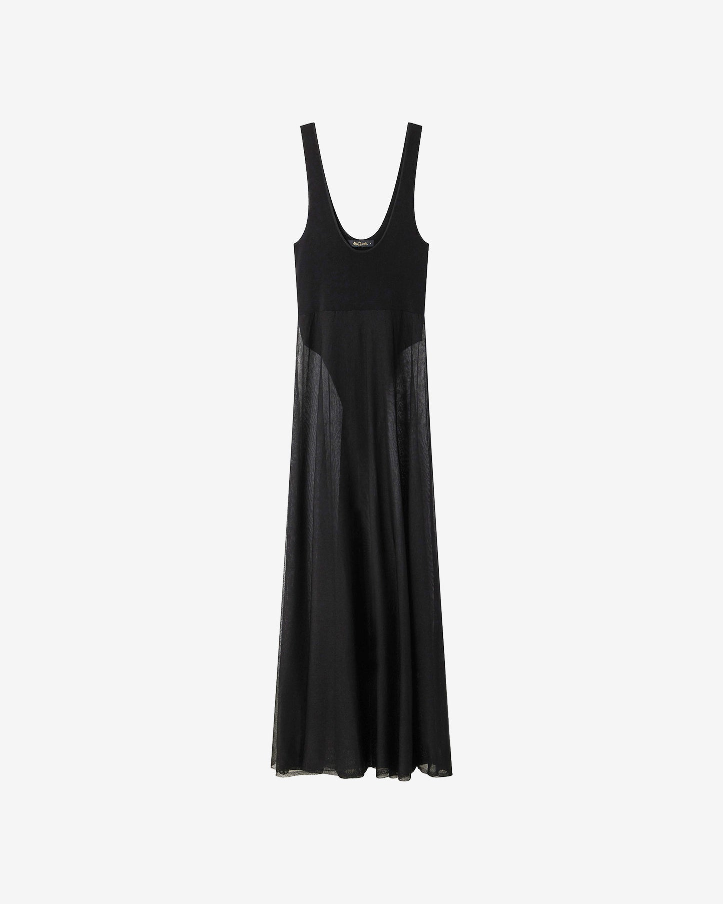 Robe Lilio - Noir : Robe délicate avec body intégré et fil transparent noir Mes Demoiselles