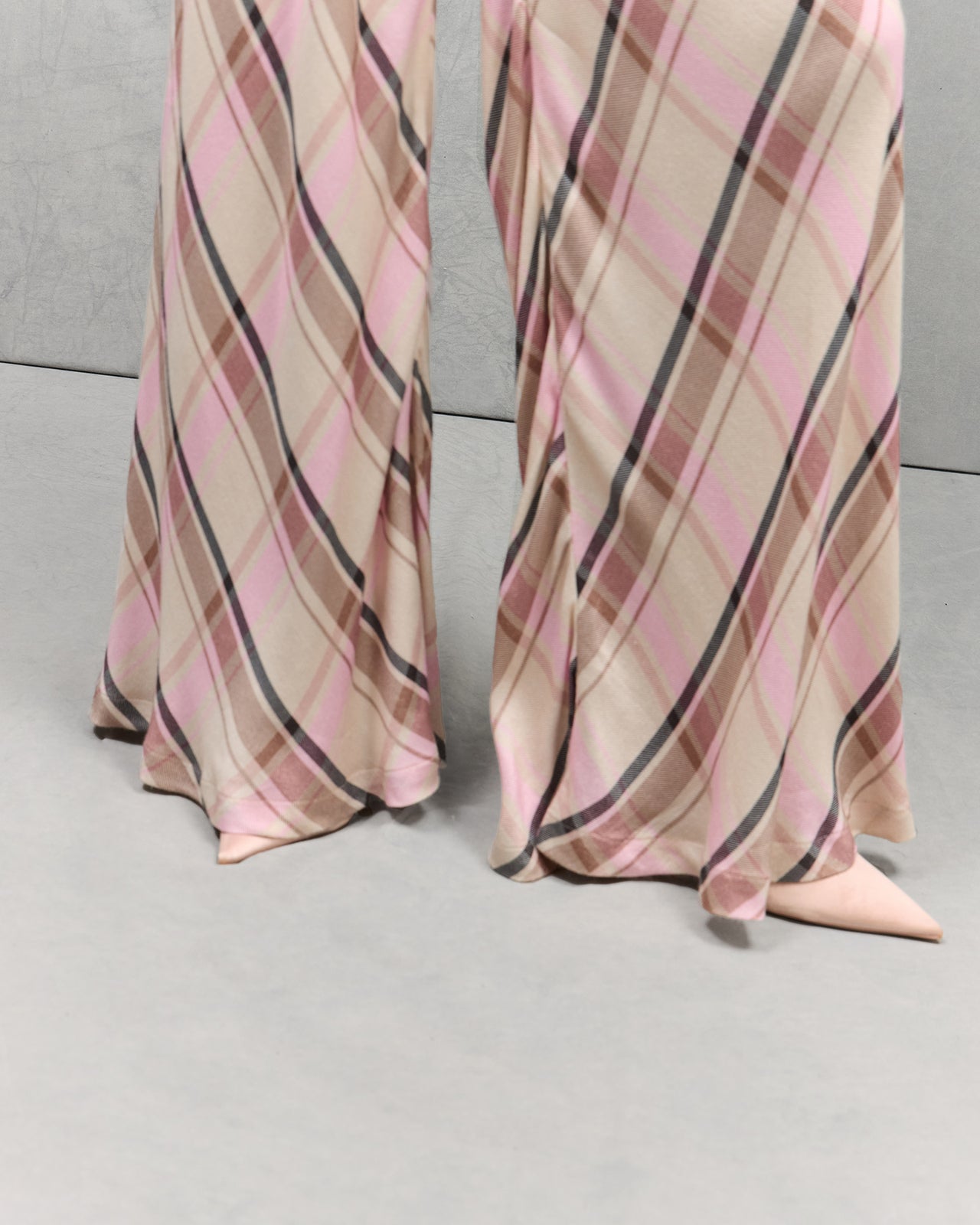 Pantalon Dune - Rose : Pantalon souple en flanelle rose et beige Mes Demoiselles - Image 5
