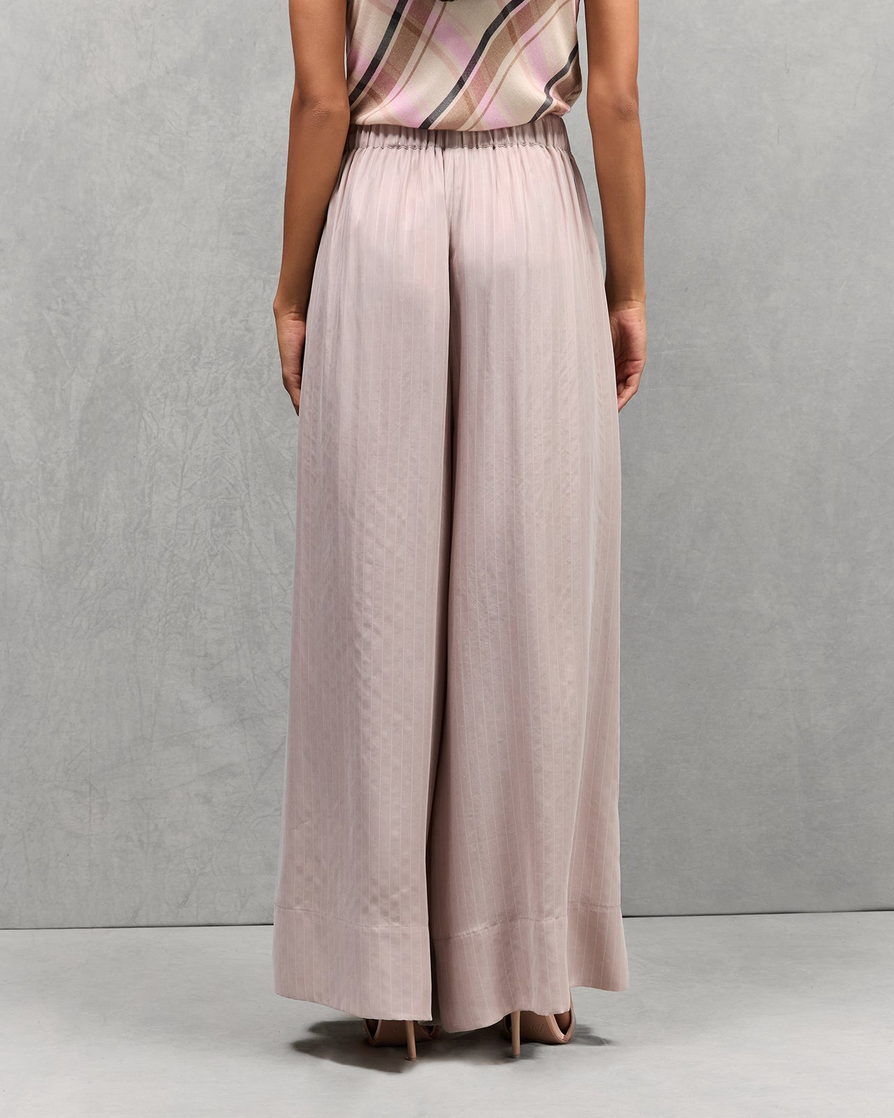 Pantalon Moda - Nude : Pantalon chic à rayures borsalino nude Mes Demoiselles - Image 5