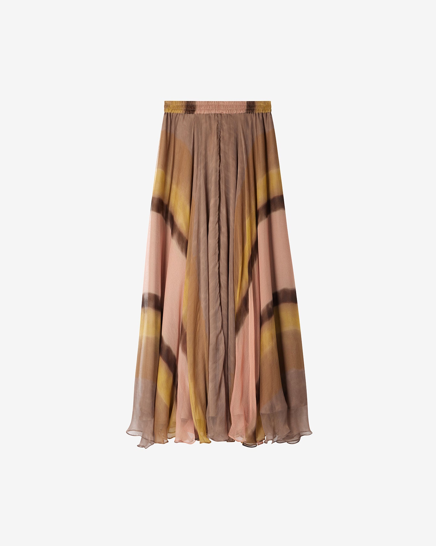 Jupe Mastin - Nude : Jupe souple en viscose chiffon jaune et rose Mes Demoiselles