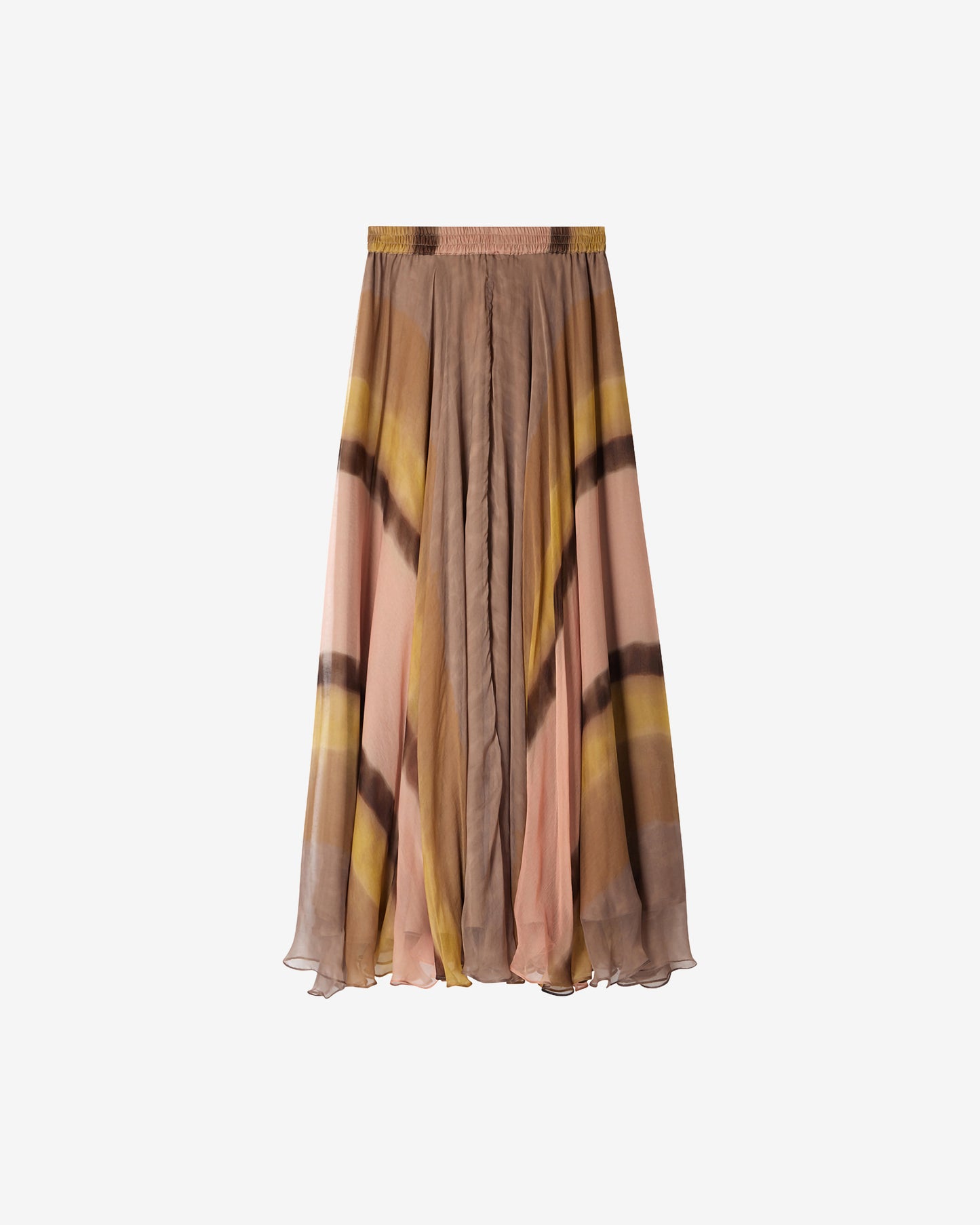 Jupe Mastin - Nude : Jupe souple en viscose chiffon jaune et rose Mes Demoiselles