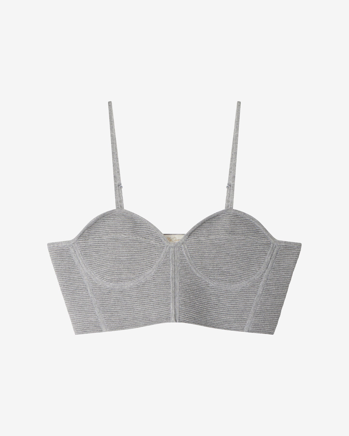 Top Blond - Gris : Brassière en maille stretch grise Mes Demoiselles