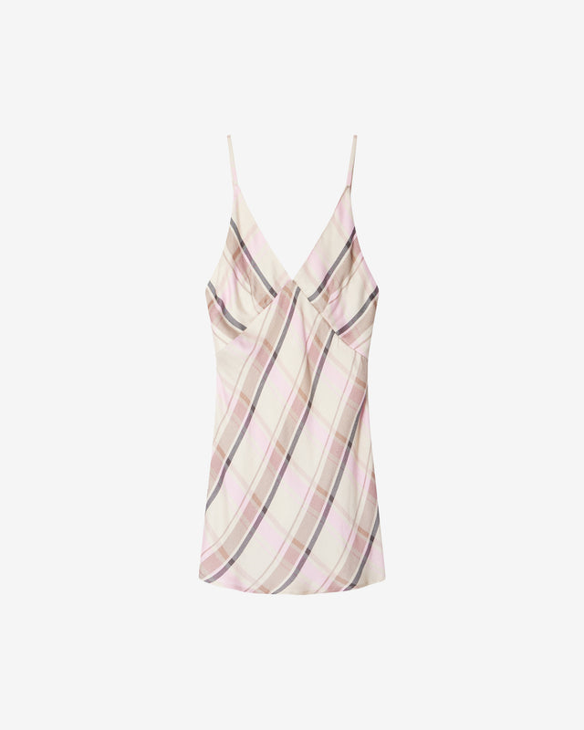 Top Douce - Rose : Top en flanelle à carreaux rose et beige Mes Demoiselles - Dernière image