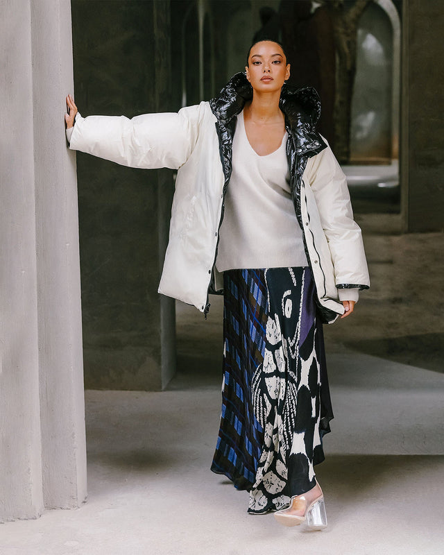 Manteau Willy Noir / Ecru | Mes Demoiselles Paris - Image 2