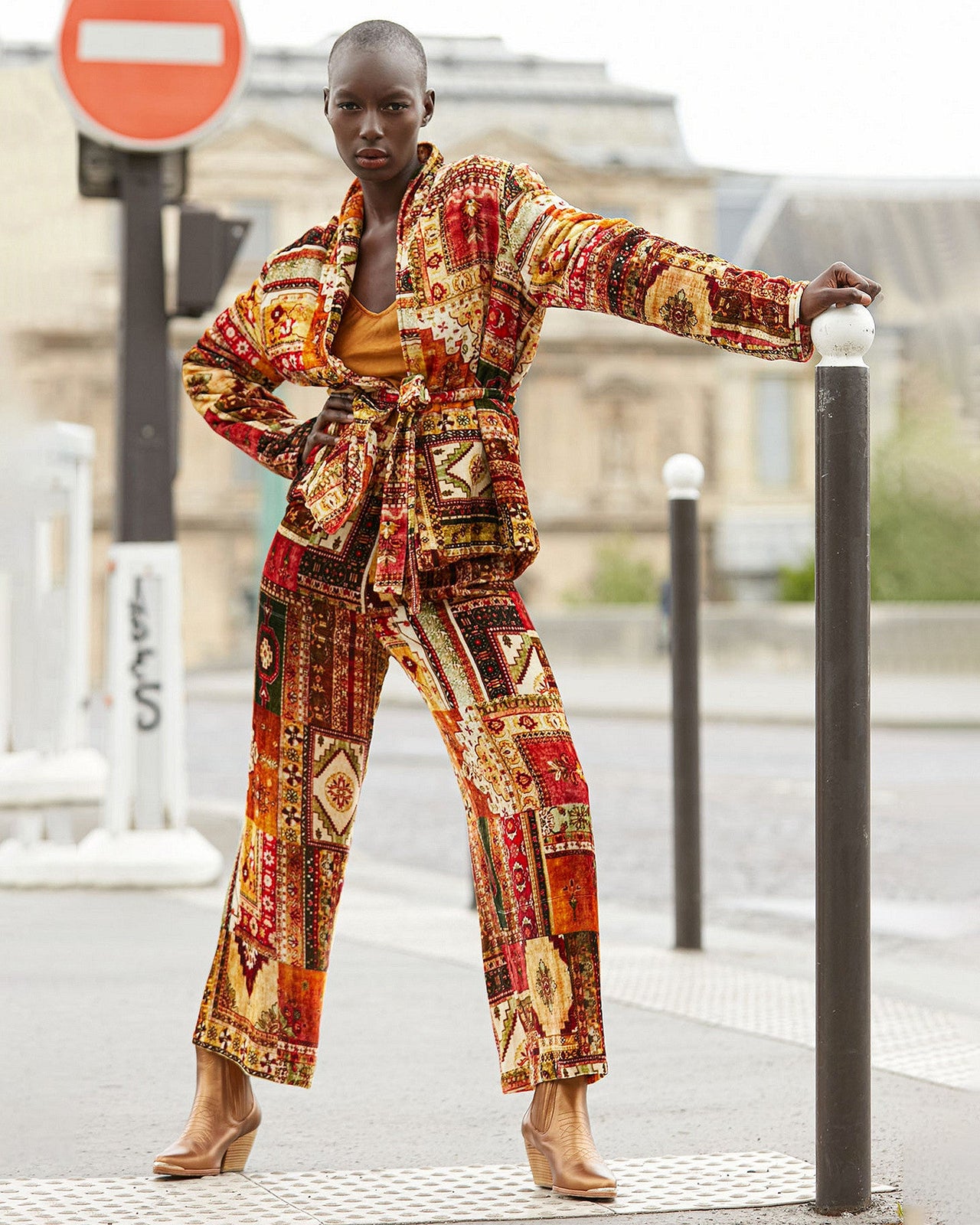 Pantalon Baloutche Imprimé rouge | Mes Demoiselles Paris - Image 2