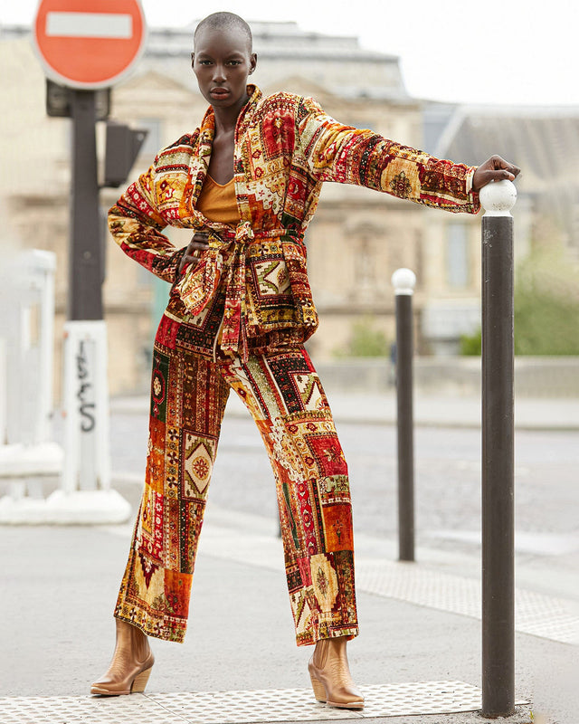 Pantalon Baloutche Imprimé rouge | Mes Demoiselles Paris - Image 2