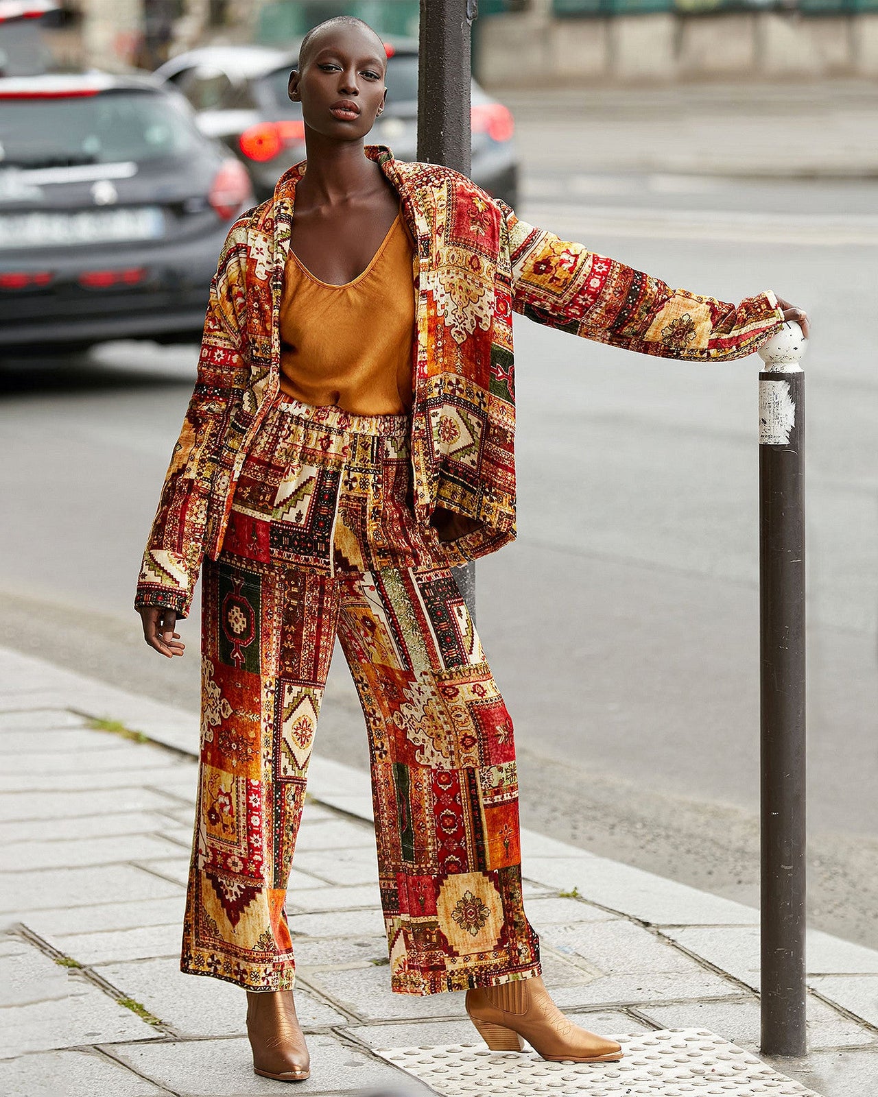 Pantalon Baloutche Imprimé rouge | Mes Demoiselles Paris - Image 6