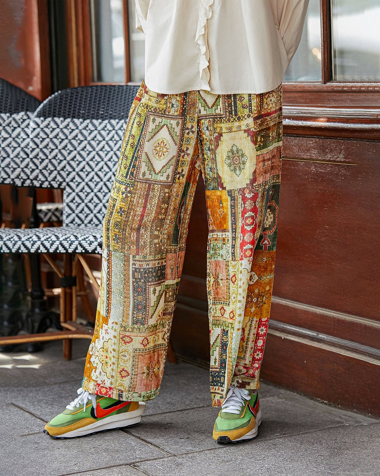Pantalon Baloutche Imprimé vert | Mes Demoiselles Paris - Image 1
