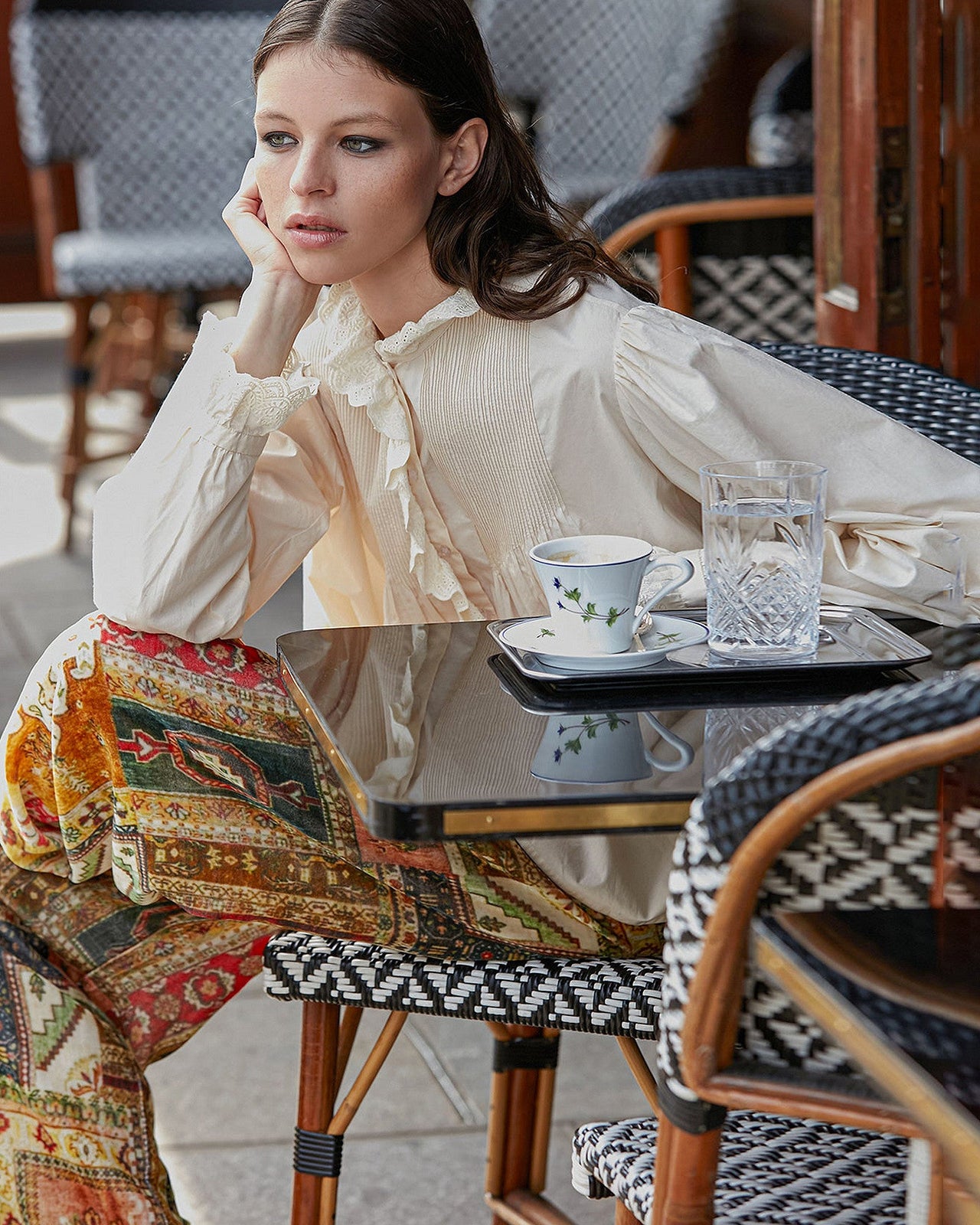 Pantalon Baloutche Imprimé vert | Mes Demoiselles Paris - Image 3