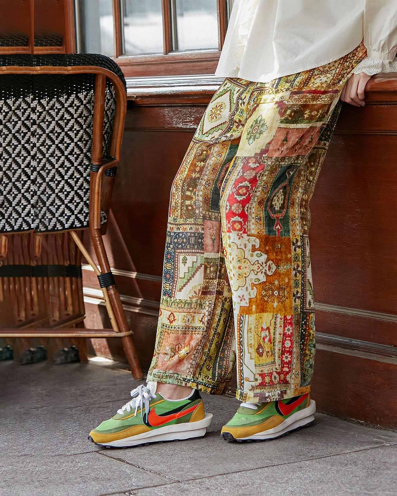 Pantalon Baloutche Imprimé vert | Mes Demoiselles Paris - Image 5