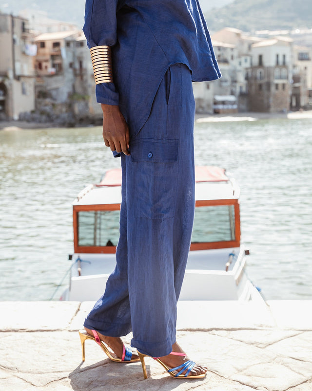 Pantalon Cyr  Bleu klein | Mes Demoiselles Paris - Image 2