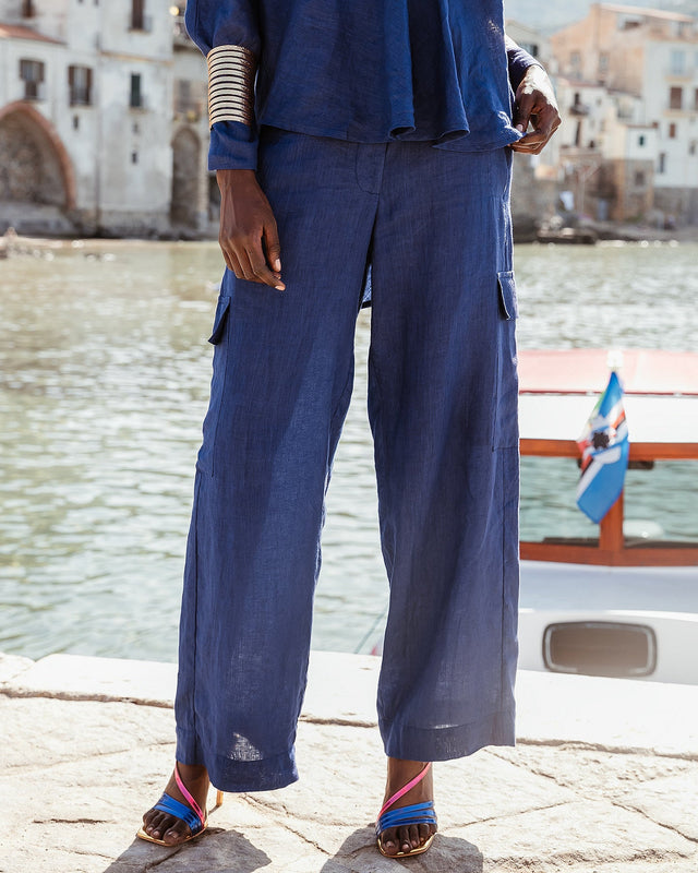 Pantalon Cyr  Bleu klein | Mes Demoiselles Paris - Image 1