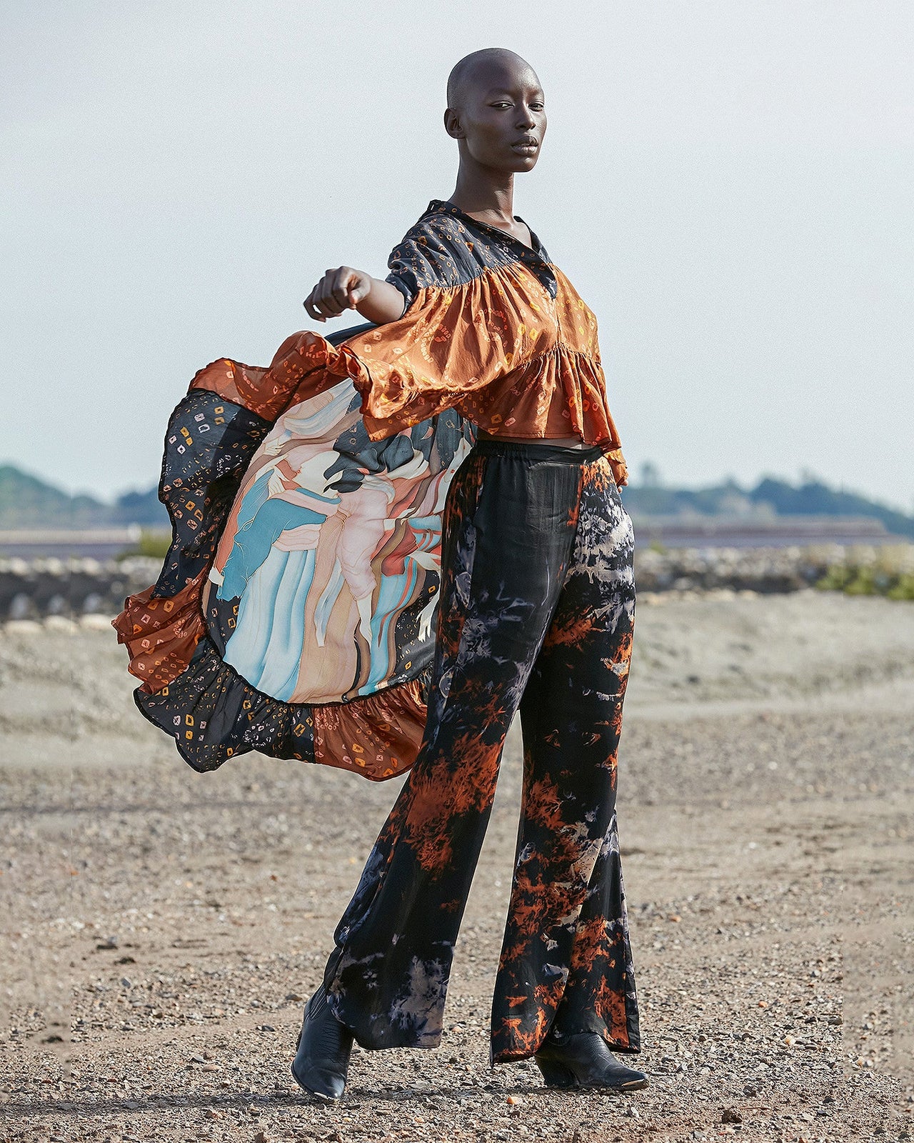 Pantalon Dazel Imprimé noir | Mes Demoiselles Paris - Image 3