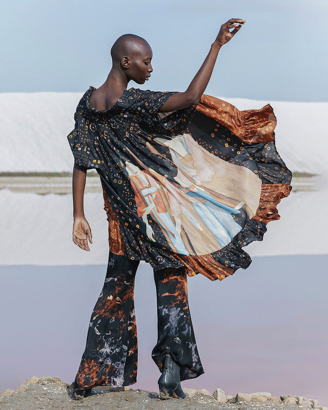 Pantalon Dazel Imprimé noir | Mes Demoiselles Paris - Image 3