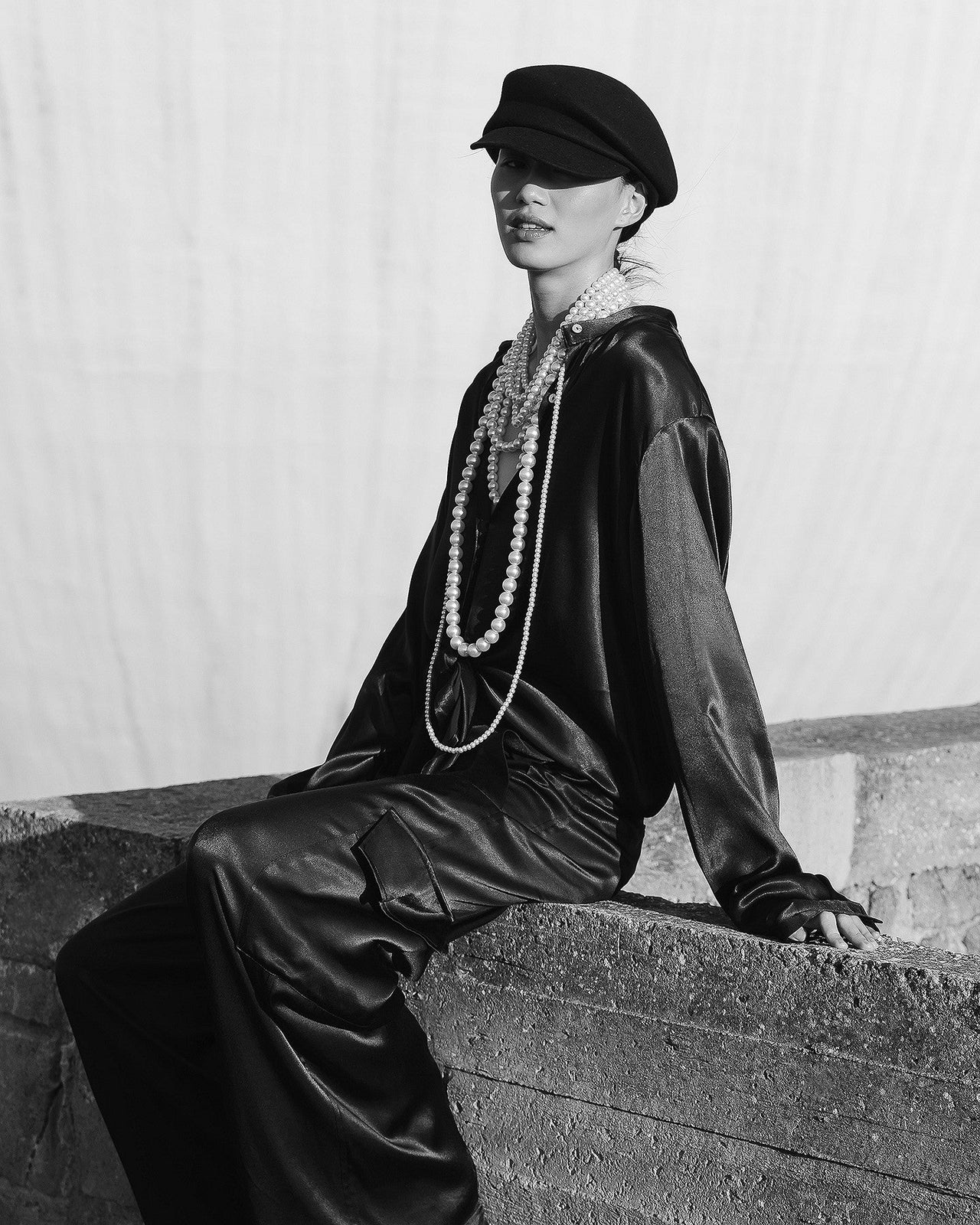 Pantalon Silma - Noir : Pantalon noir long et ample avec poches côtés Mes Demoiselles - Image 5