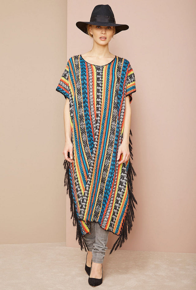 Poncho Guapa Imprimé noir | Mes Demoiselles Paris - Image 1