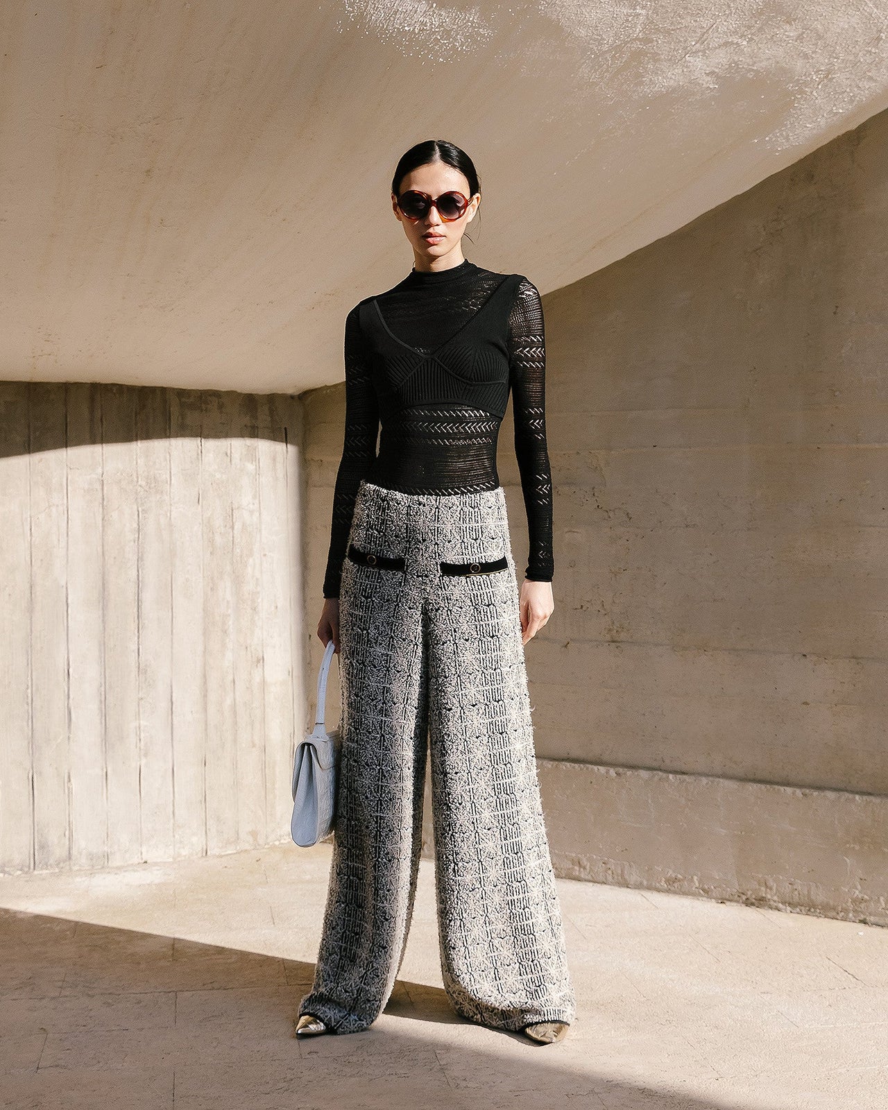 Top Clodia - Noir : Top ultra féminin en pointelle noire Mes Demoiselles - Image 5