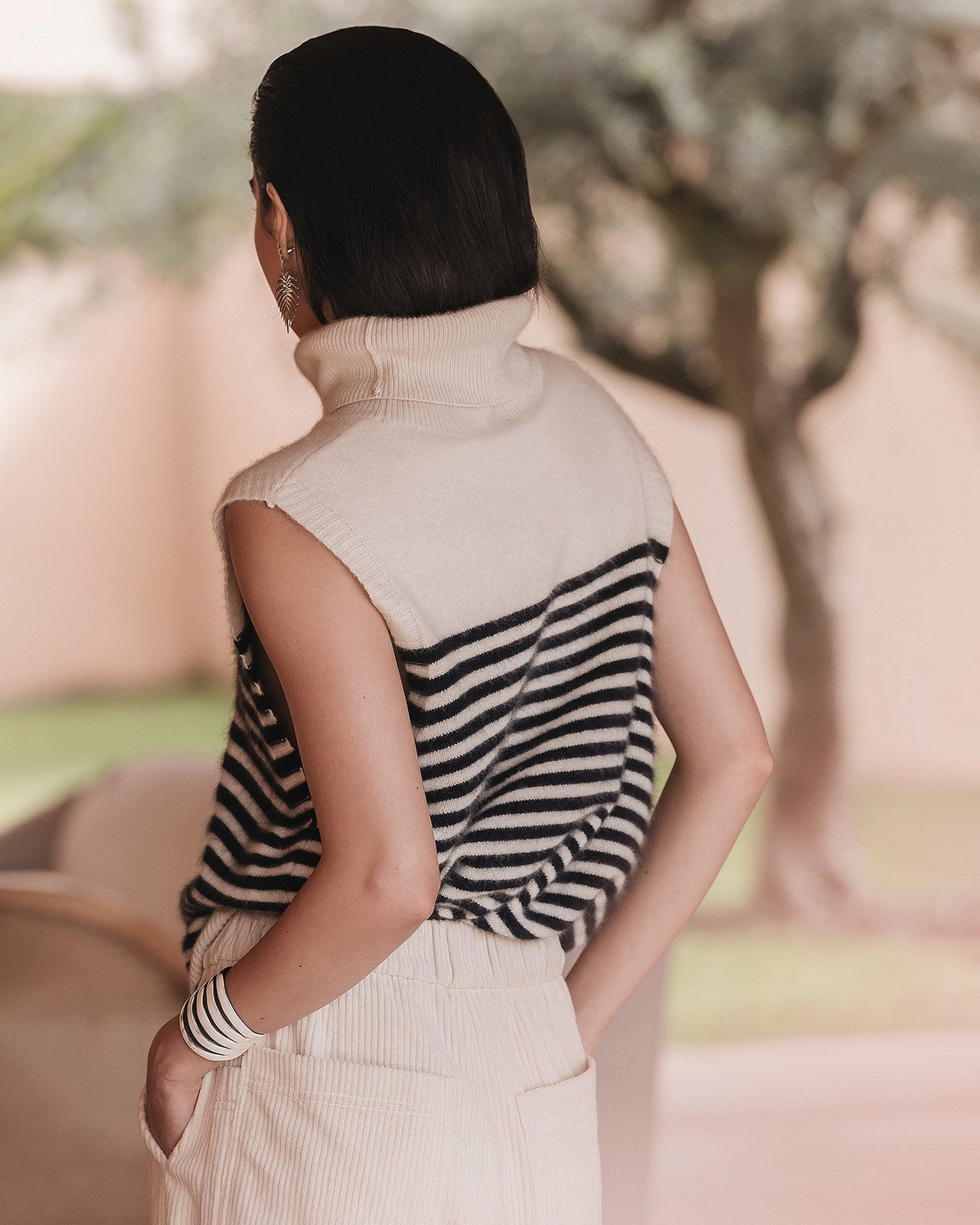 Pull Raki Blanc / Bleu marine | Mes Demoiselles Paris - Image 5