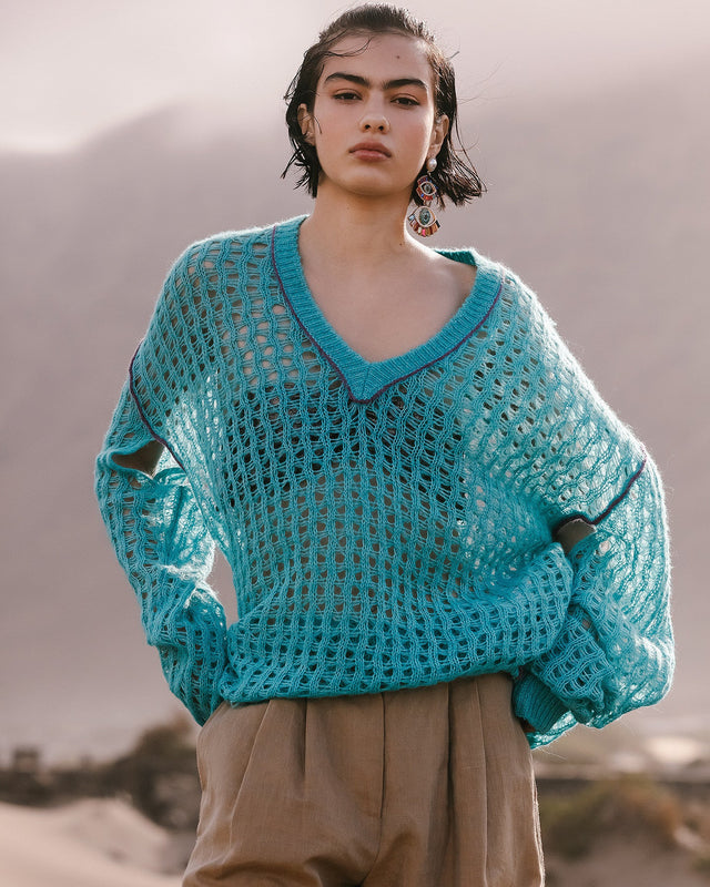 Pull Takeko Turquoise | Mes Demoiselles Paris - Image 1