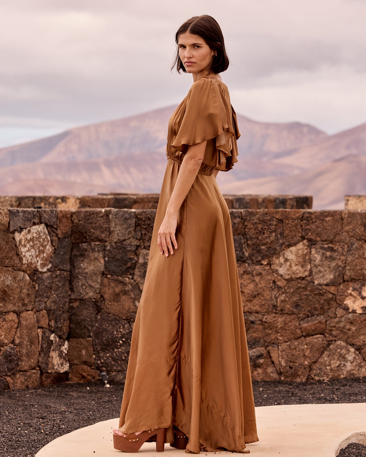 Cascais Dress - Caramel - Image 3