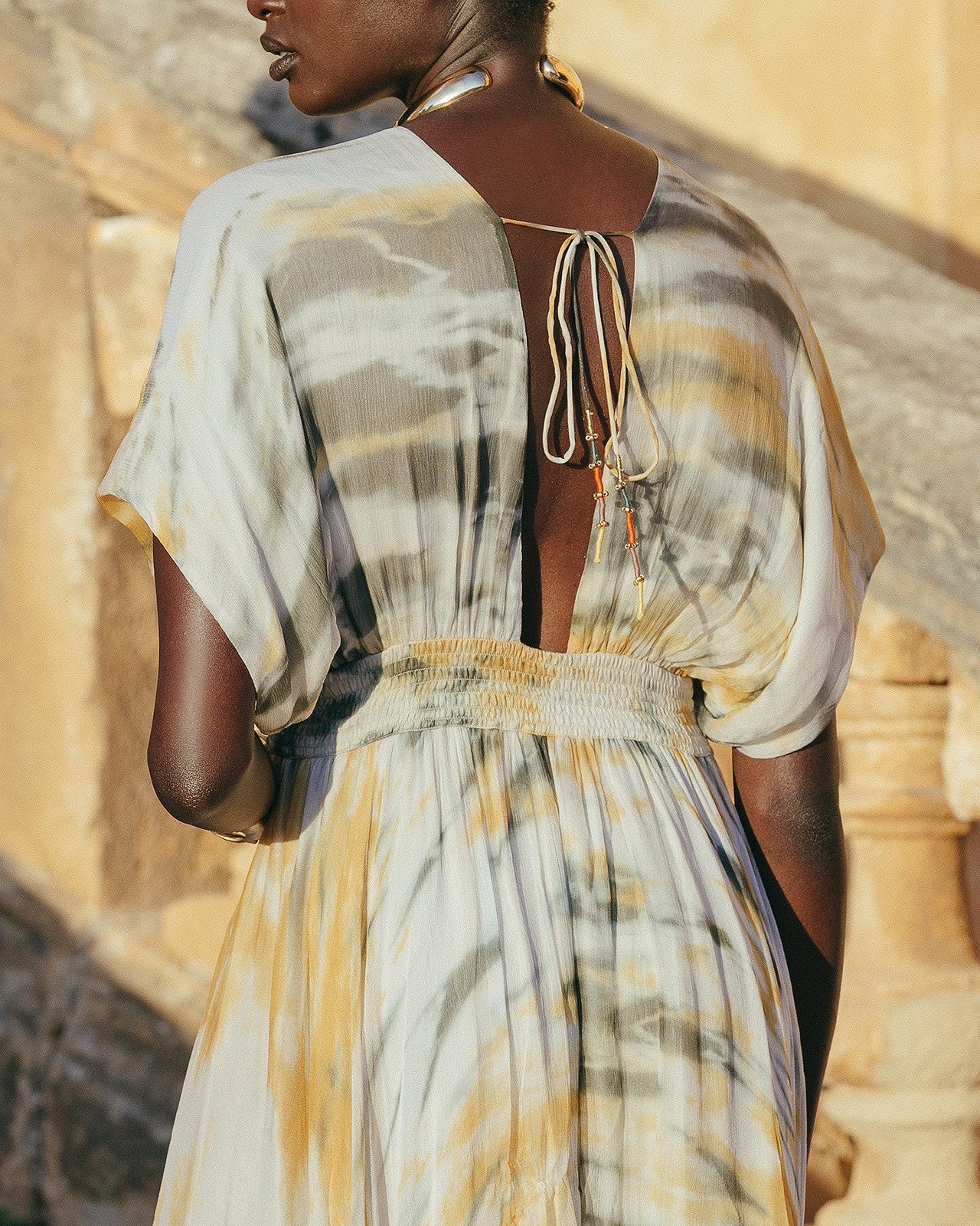 Robe Ines Kaki / Ocre | Mes Demoiselles Paris - Image 5