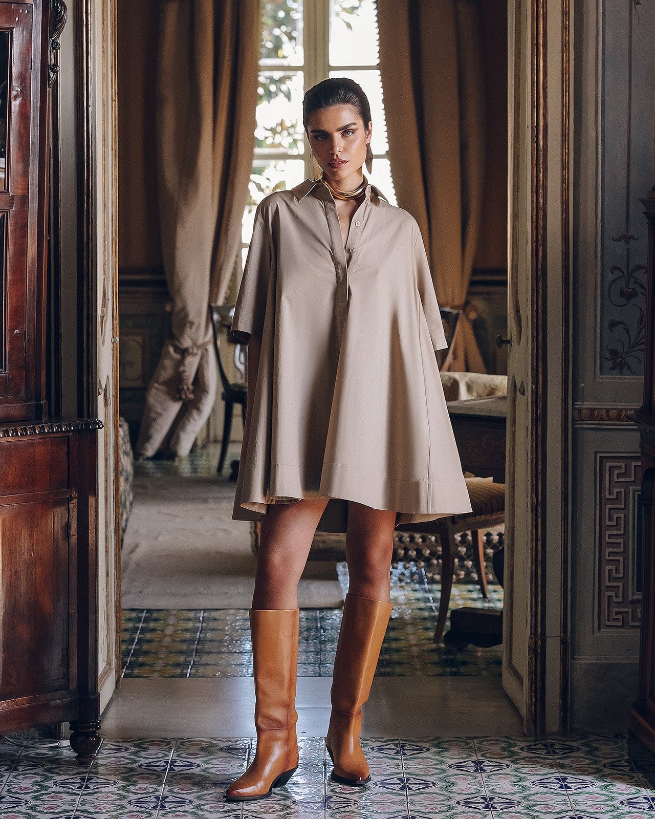 Robe Perle Sable | Mes Demoiselles Paris - Image 1