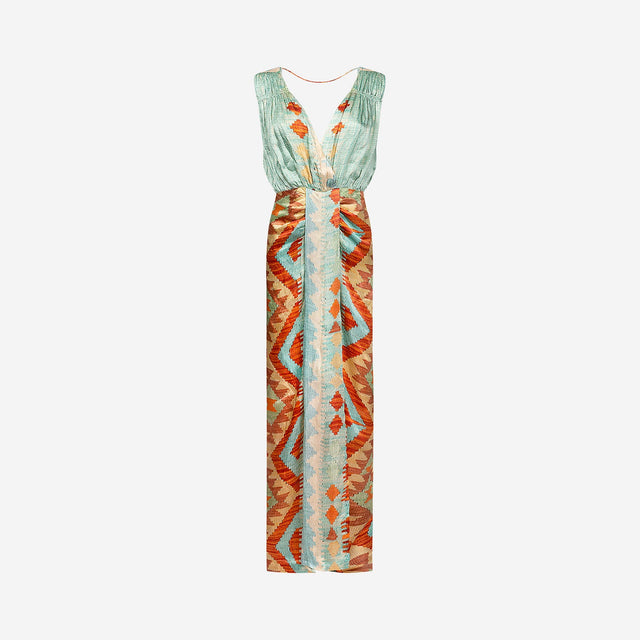 Robe Talia Bleu / Orange | Mes Demoiselles Paris - Image 1