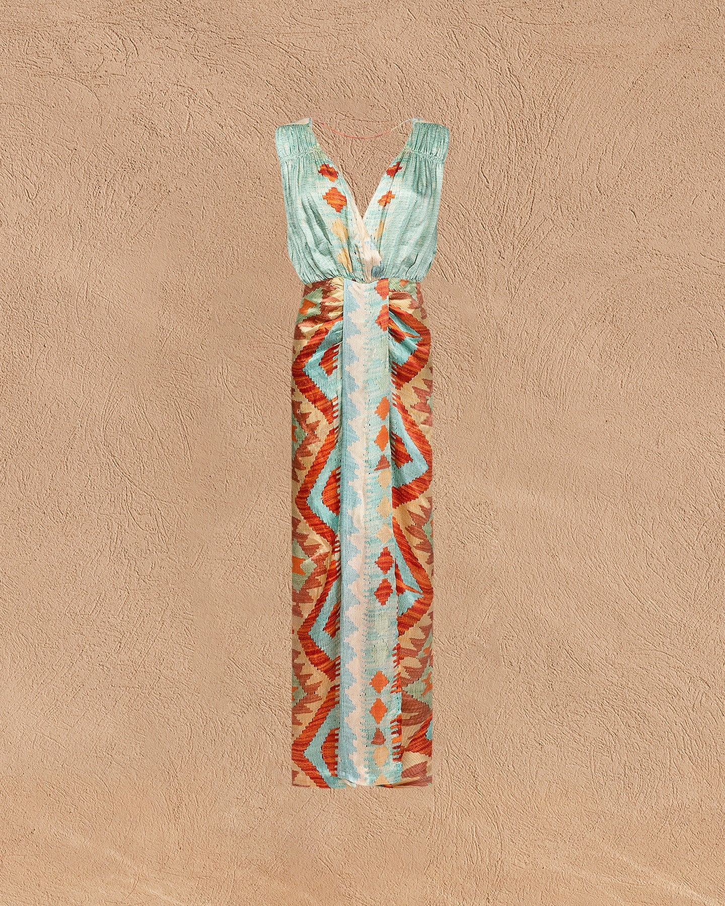 Robe Talia Bleu / Orange | Mes Demoiselles Paris