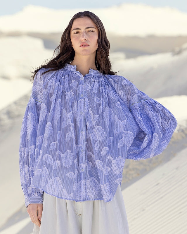 Blouse Thea - Blue - Image 3