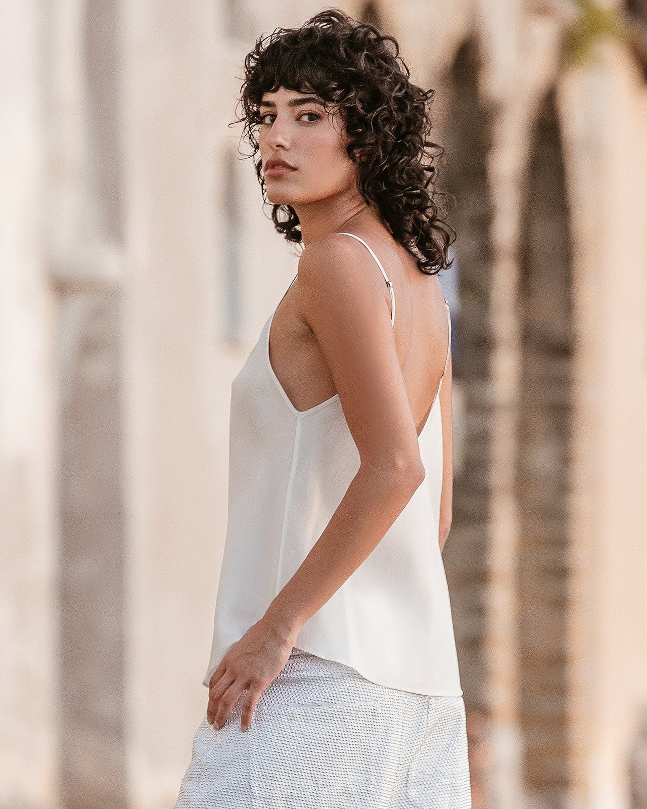 Top Gola - Or : Top en soie avec une induction dorée Mes Demoiselles - Image 4