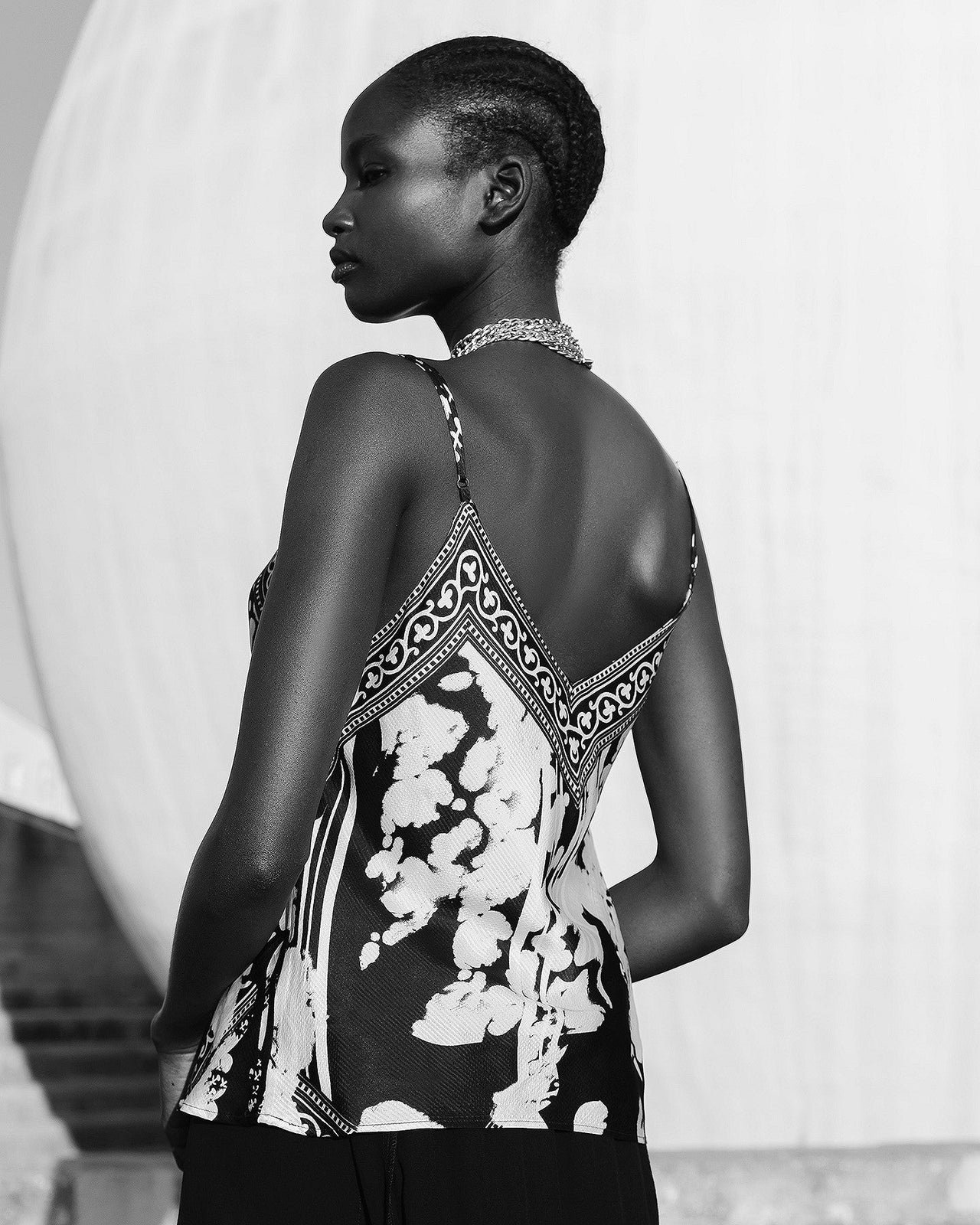 Top à fines bretelles impression façon bandanas : Chemises & tops Mes Demoiselles - Image 3