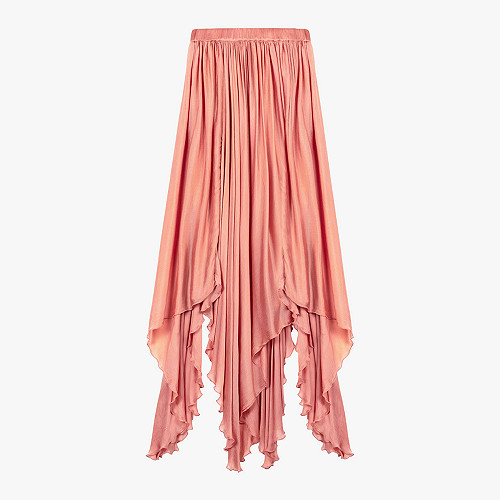 asymmetrical blush skirt