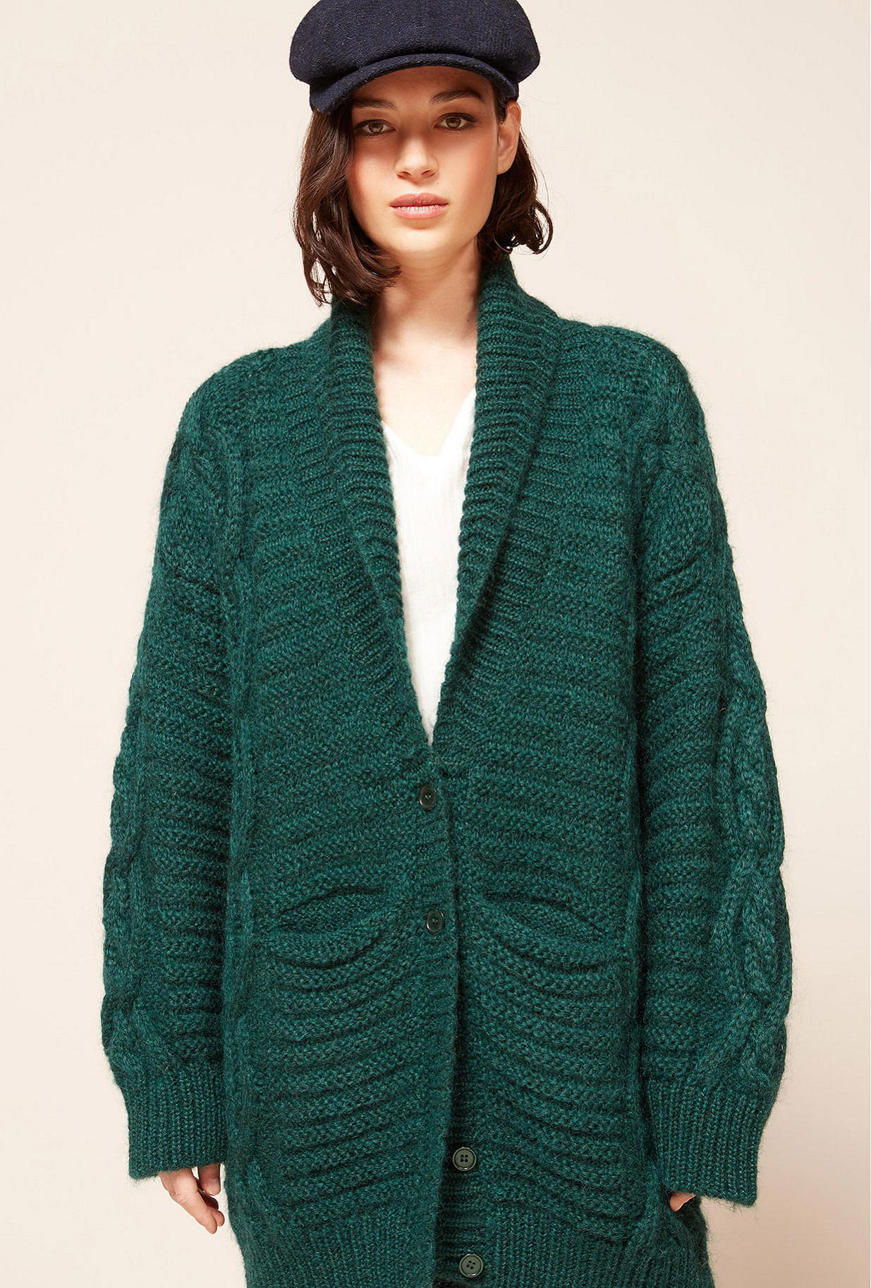  Cardigan  Vert  hiver pour femme  Mod le Coaz Site de mode 