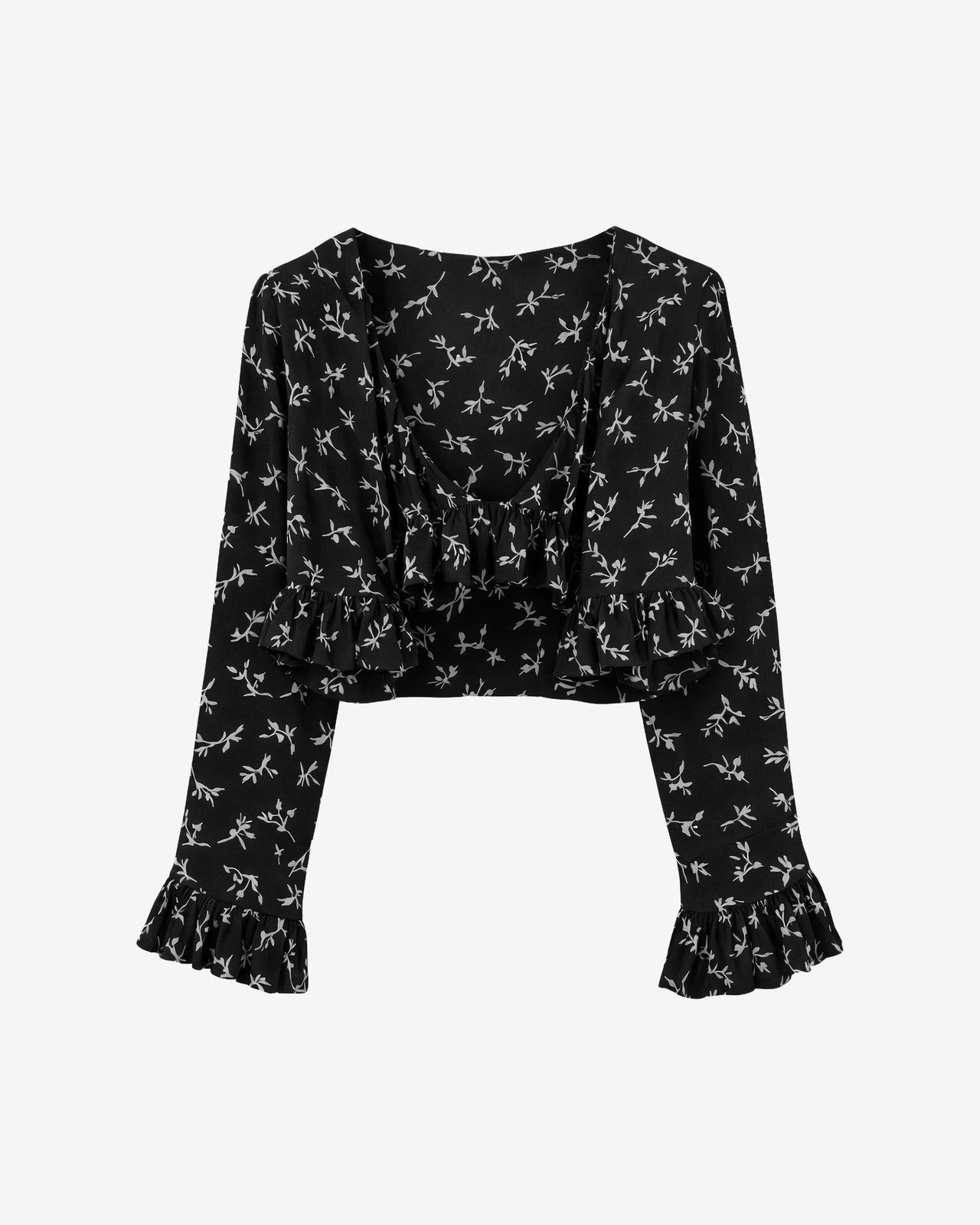 Frill Jacket - Black - Image 1