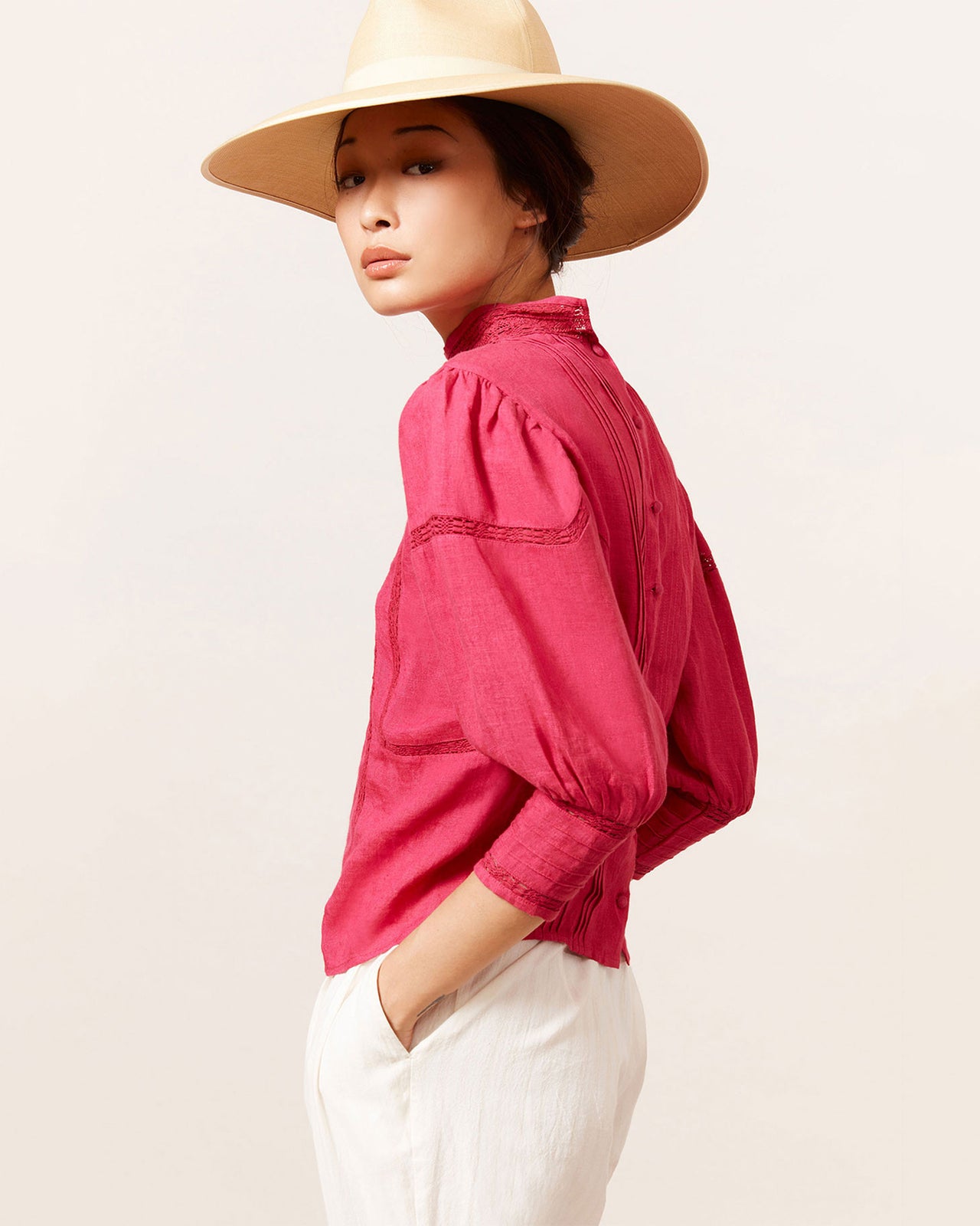 Byrds Blouse - Fuchsia - Image 4