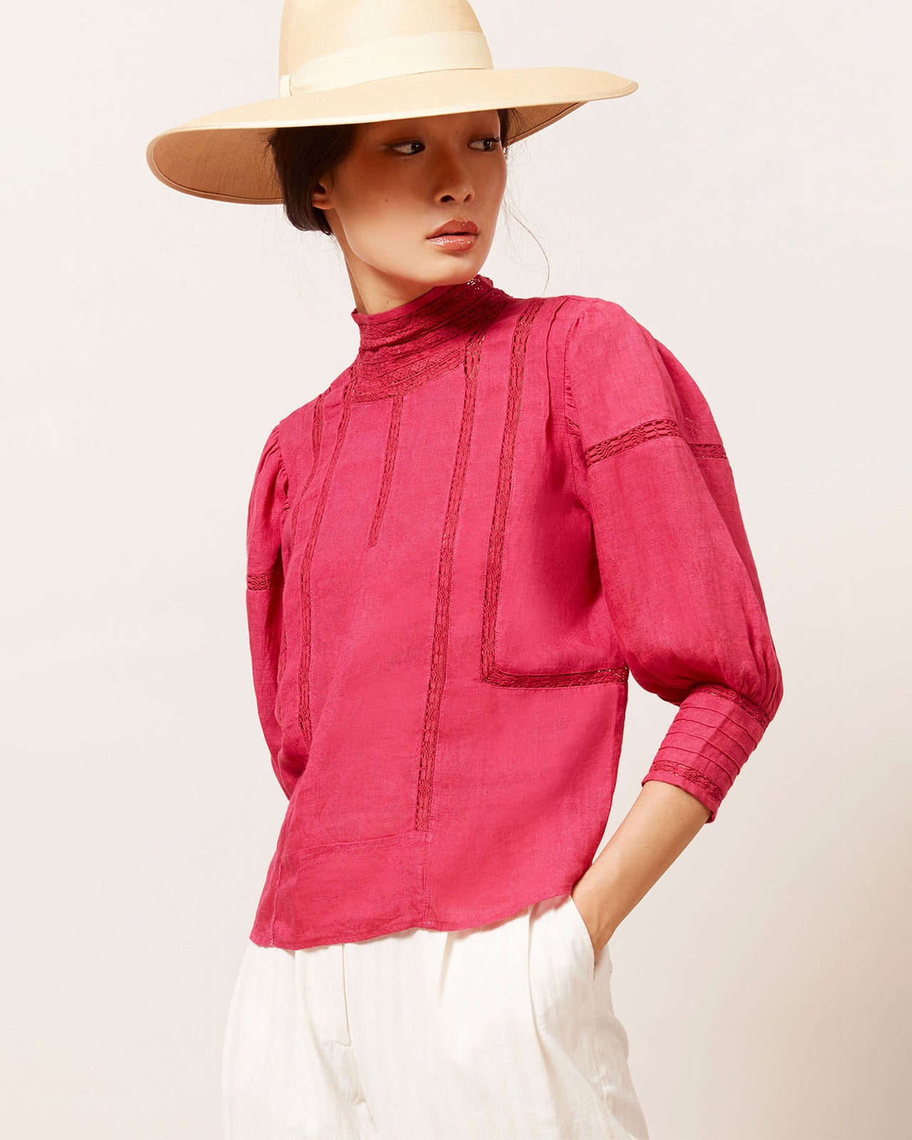 Byrds Blouse - Fuchsia - Image 6