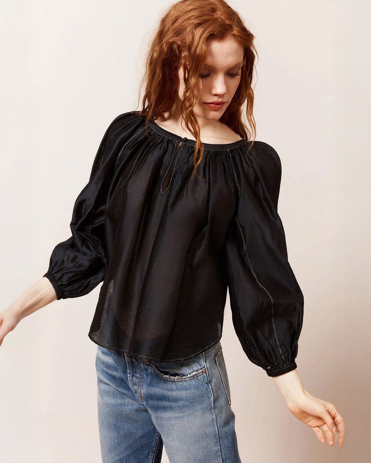 Evening Primrose Blouse - Black - Image 1