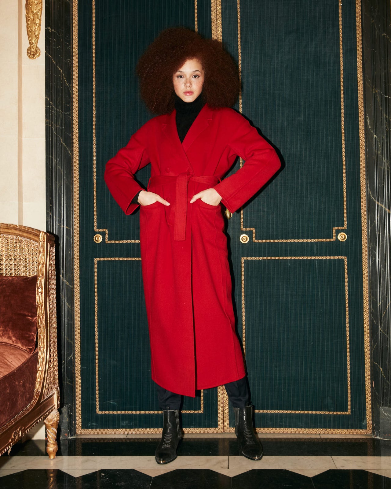 Manteau Columbus - Rouge - Image 8