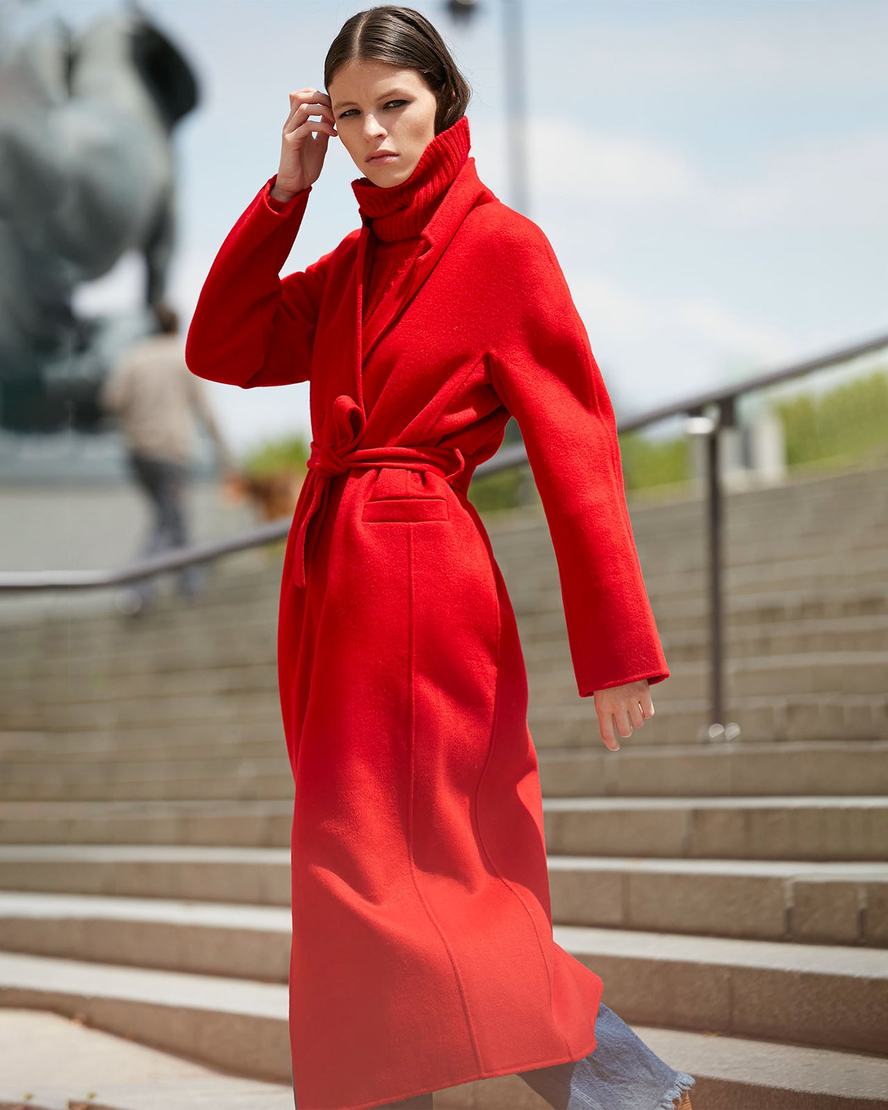 Manteau Columbus - Rouge - Image 4