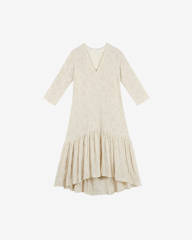 Embroidered Dress - Ivory - Image 1