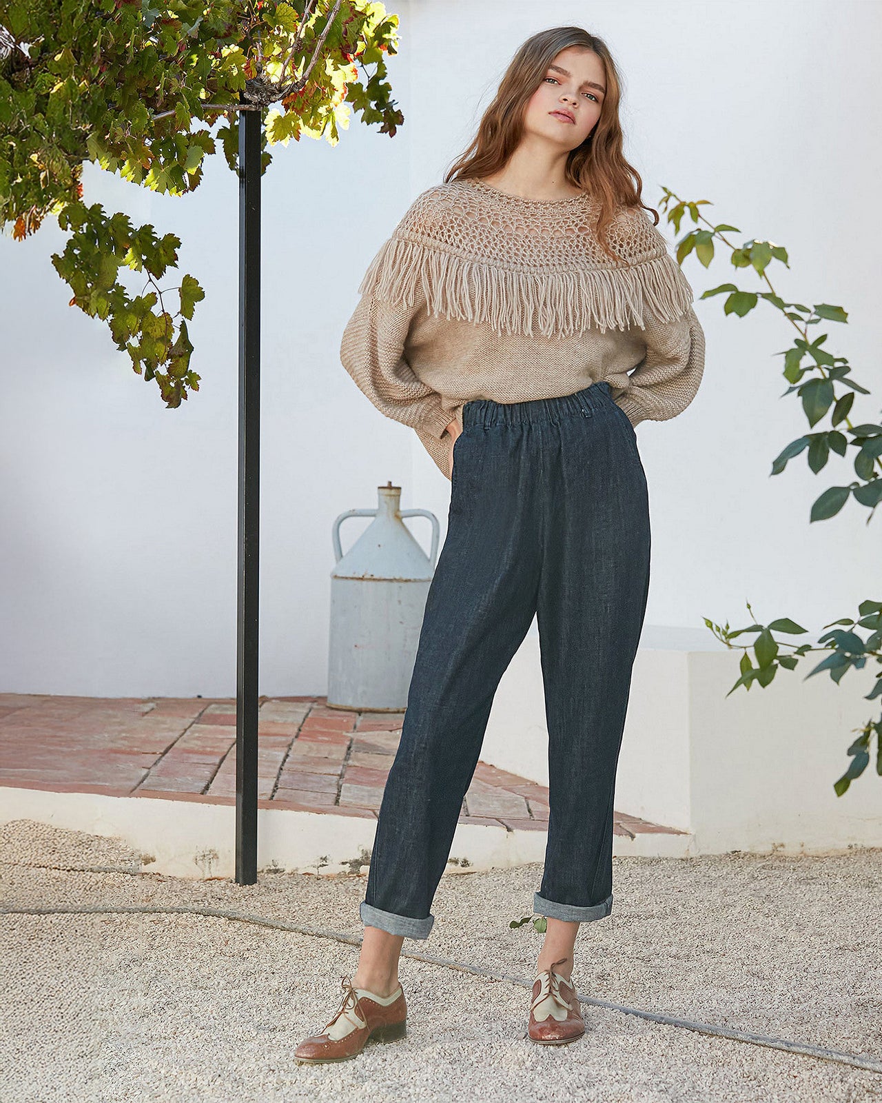 Pantalon Gaucho - Denim - Image 5