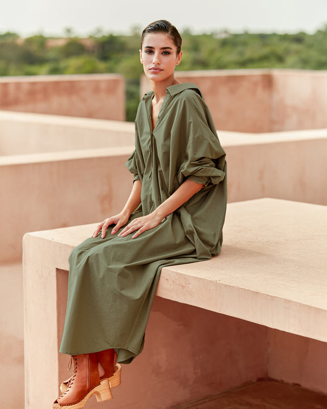 Meksen Dress - Green - Image 3