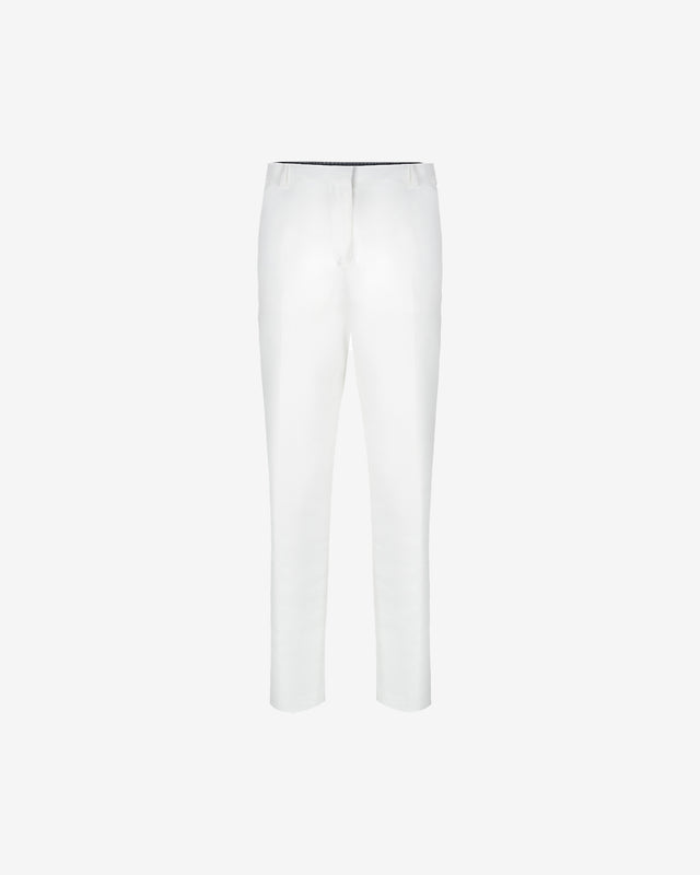 Pantalon Boston - Blanc : Pantalon noir droit, esprit tailleur, taffetas envers satin Mes Demoiselles - Dernière image